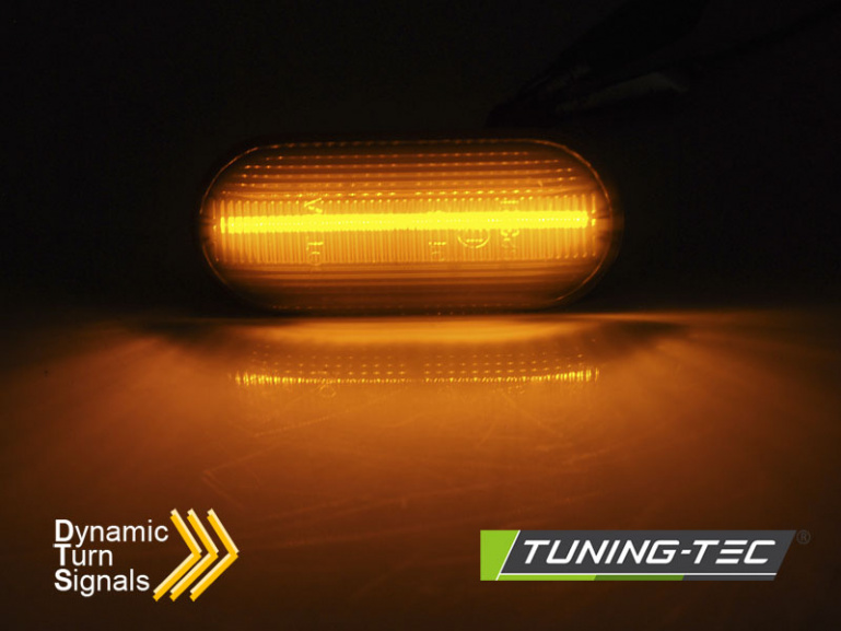 Upgrade LED Seitenblinker für VW T5 03-09 / T5 Facelift 09-15 schwarz/rauch dynamisch